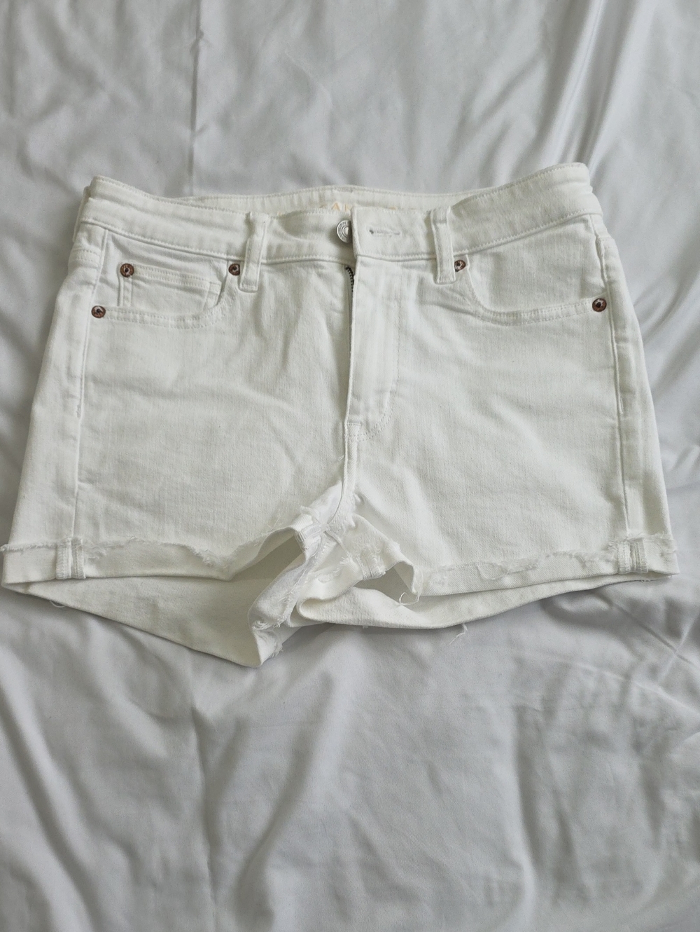 American Eagle Outfitters White Denim Cutoff Shorts